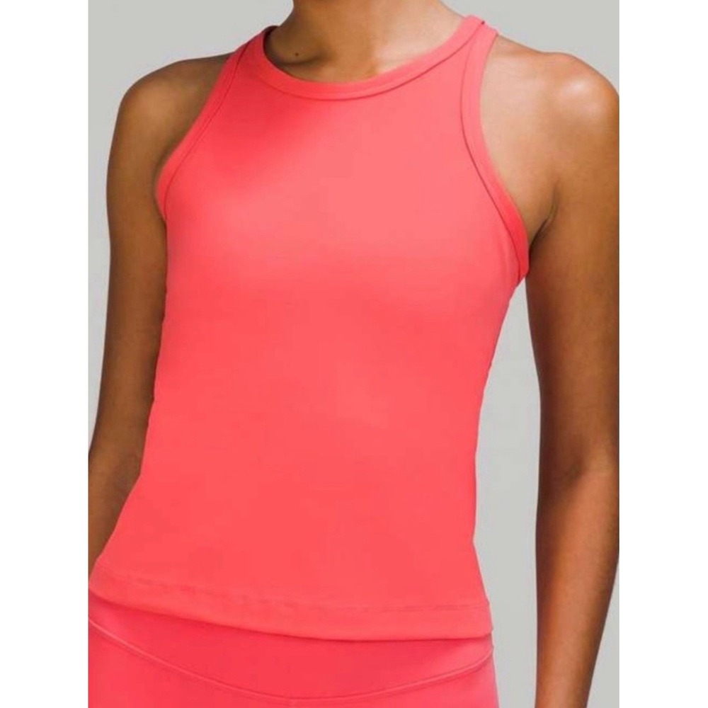Lululemon Coral Pink Racerback Tank Top Athletic Women Size 0